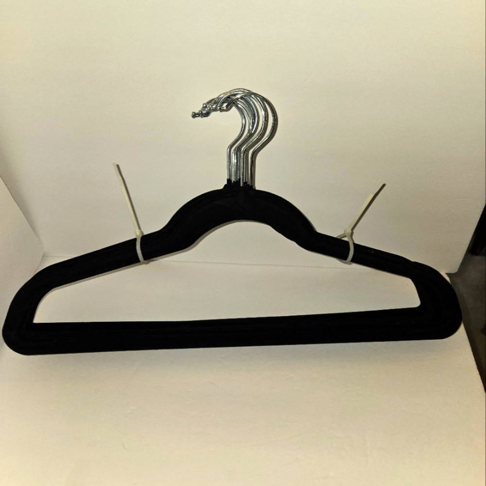 Black Velvet Hangers Set of 15
